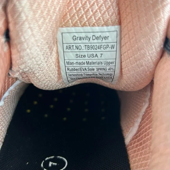 Gdefy Gravity Defyer Mighty Walk Gray Salmon Women's Athletic Shoes TB9024FGP-W - Picture 9 of 11